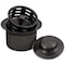 Ruvati Extended Garbage Disposal Flange with Deep Basket and Stopper Gunmetal Black Stainless Steel RVA1052BL - alternate 1